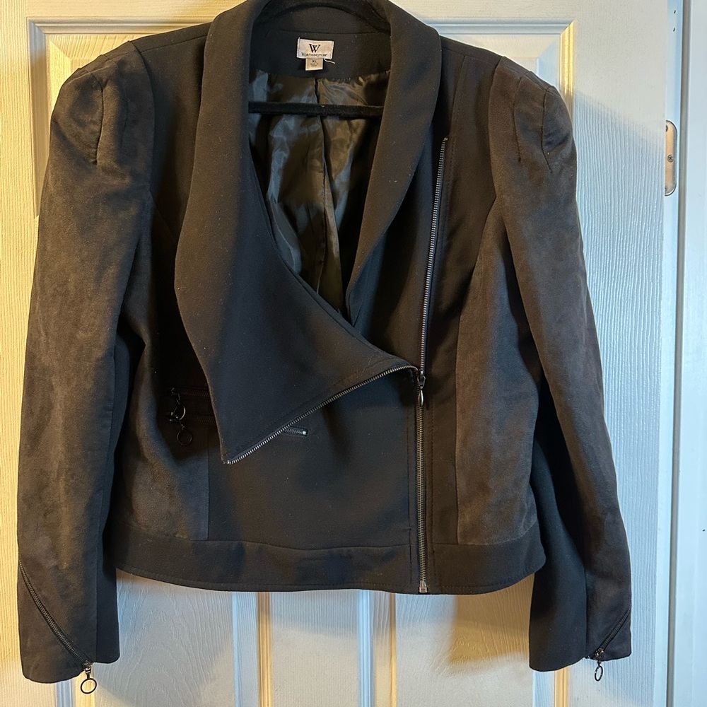 Worthington Black Blazer with Asymmetrical Design